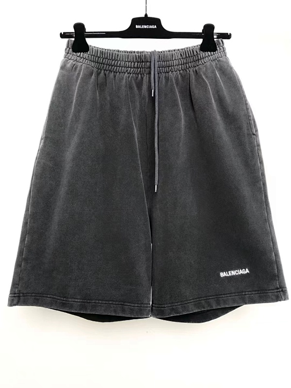 Balenciaga SOLD OUT Balenciag Washed Embroidered Logo Shorts