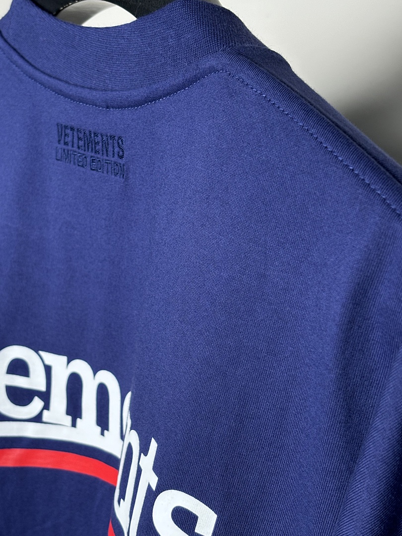 Other SOLD OUT Vetements Campaign Logo T-Shirt (Blue) - Image 9