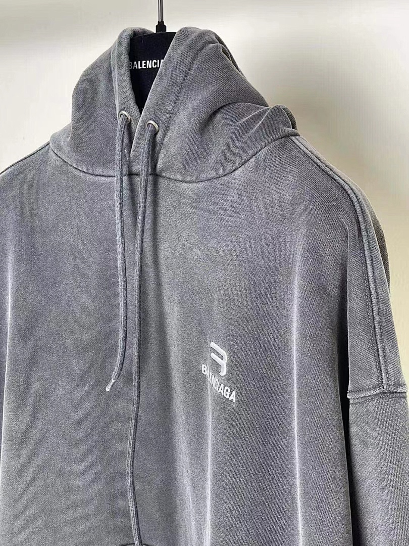 Balenciaga Balenciag Grey Sporty Hoodie - Image 9