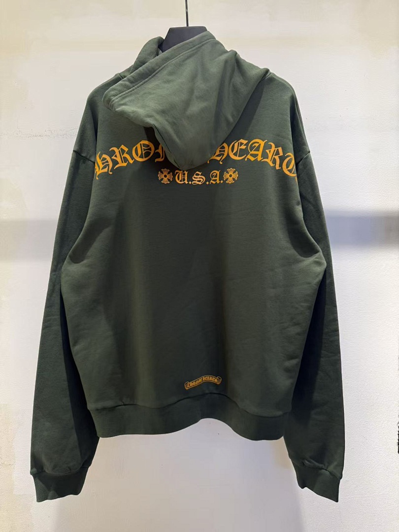 Chanel Chrome Hearts Green Hoodie - Image 4