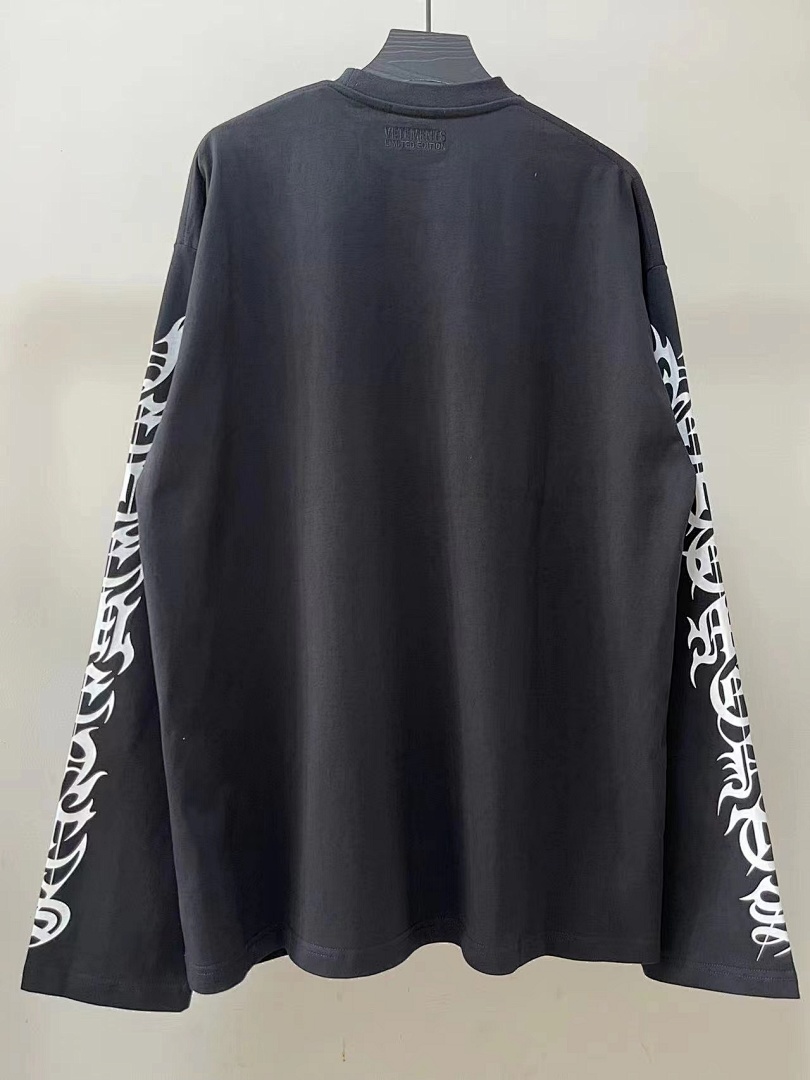 Other SOLD OUT VETEMENTS Black Gothic Font Long Sleeve T-Shirt - Image 3