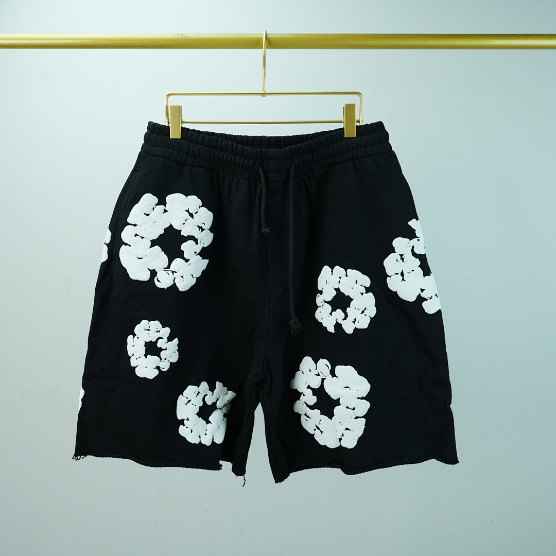 Other 190 Denim Tears The Cotton Wreath Shorts (Black) - Image 4