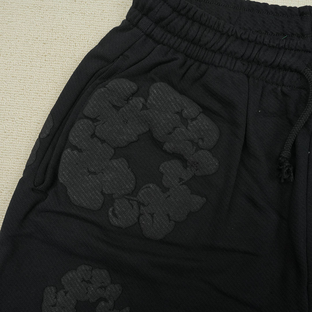 Other 190 Denim Tears The Cotton Wreath Shorts (Black) - Image 4