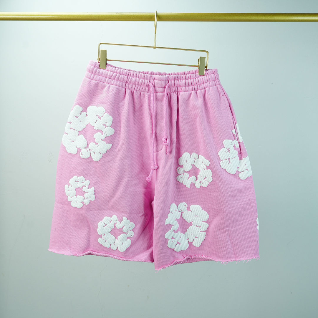 Other 190 Denim Tears The Cotton Wreath Shorts (Pink) - Image 5