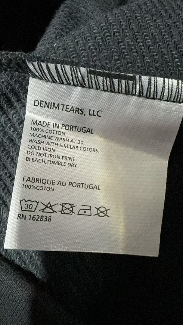 Other 275 Denim Tears Cotton Wreath Hoodie Black Monochrome - Image 27