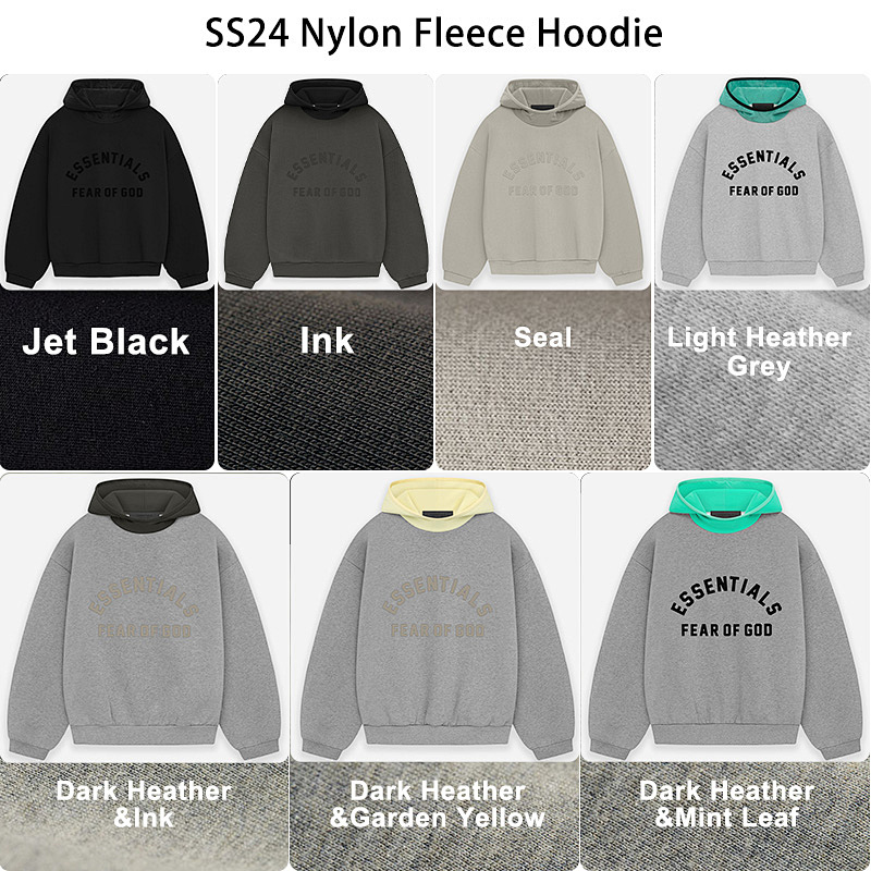 24SS ESSENTAILS FOG Nylon Fleece Hoodie, photo 1