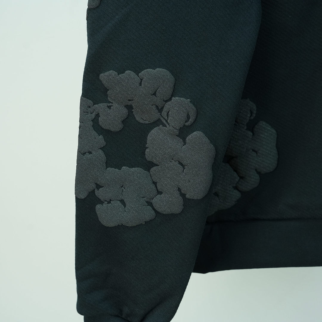 Other 275 Denim Tears Cotton Wreath Hoodie Black Monochrome - Image 11
