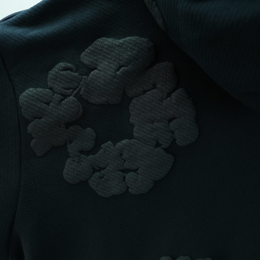 Other 275 Denim Tears Cotton Wreath Hoodie Black Monochrome - Image 10