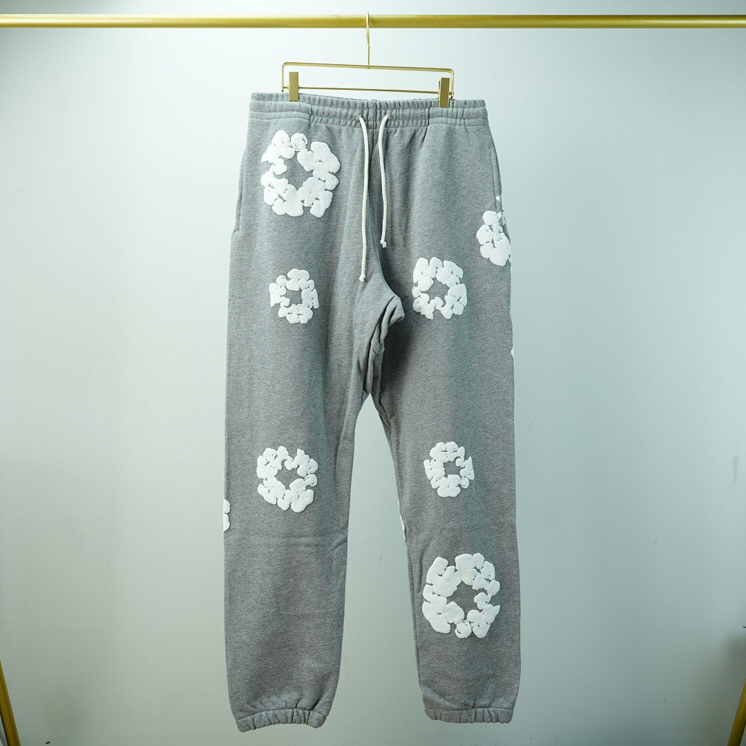 Other 250 Denim Tears The Cotton Wreath Sweatpants (Grey) - Image 5