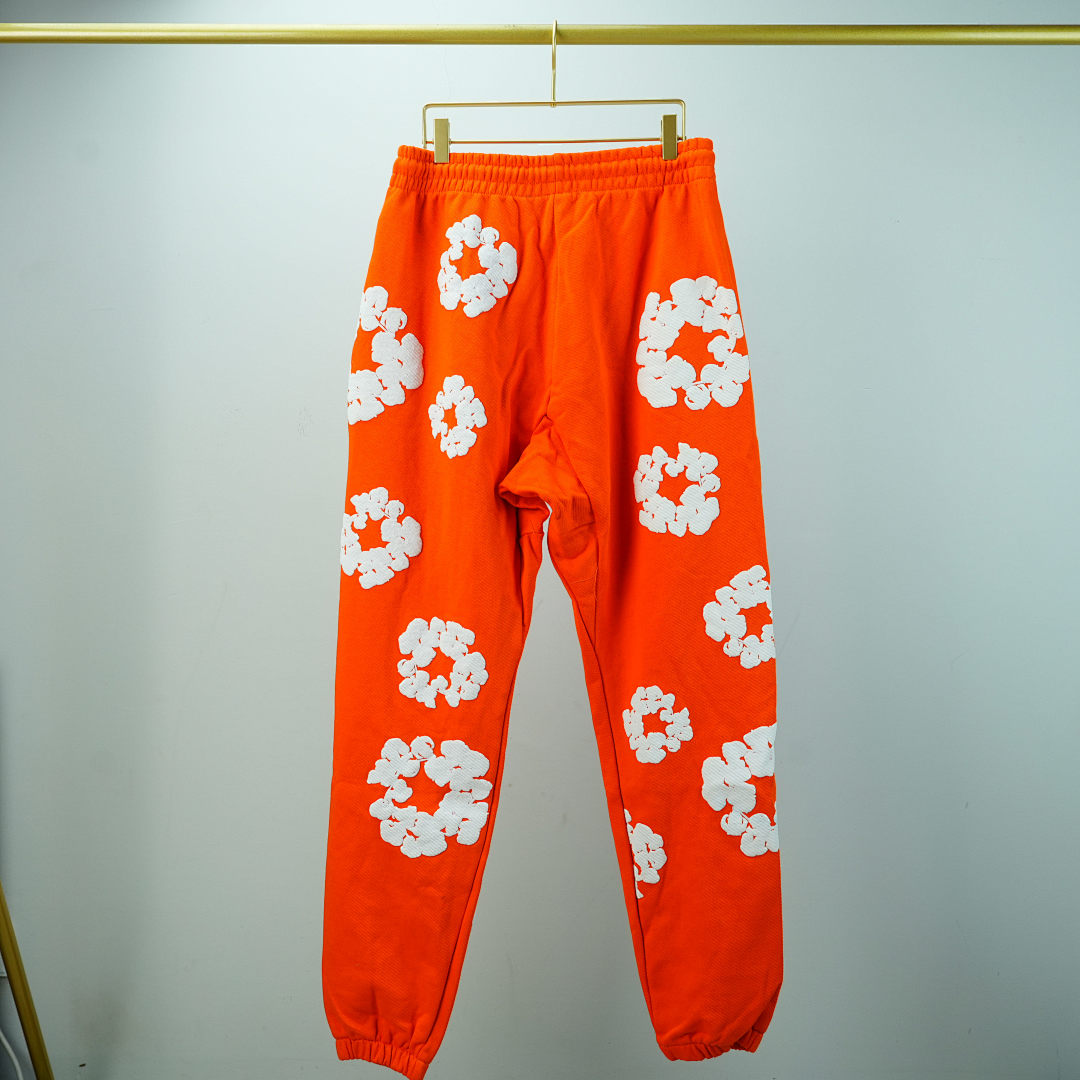 Other 250 Denim Tears The Cotton Wreath Sweatpants (Orange) - Image 14