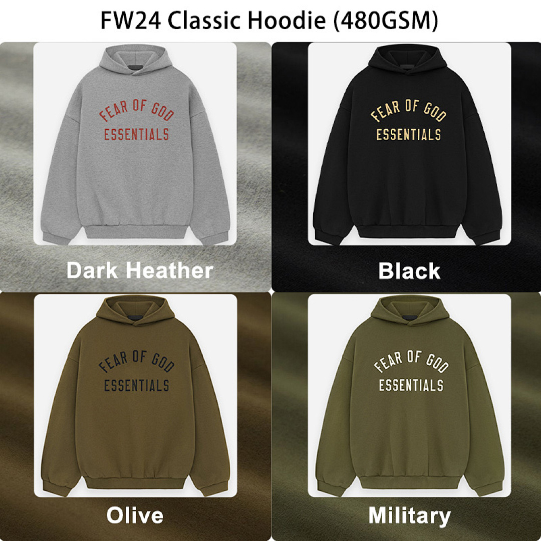 Other 24FW 480GSM ESSENTAILS Classic Hoodies