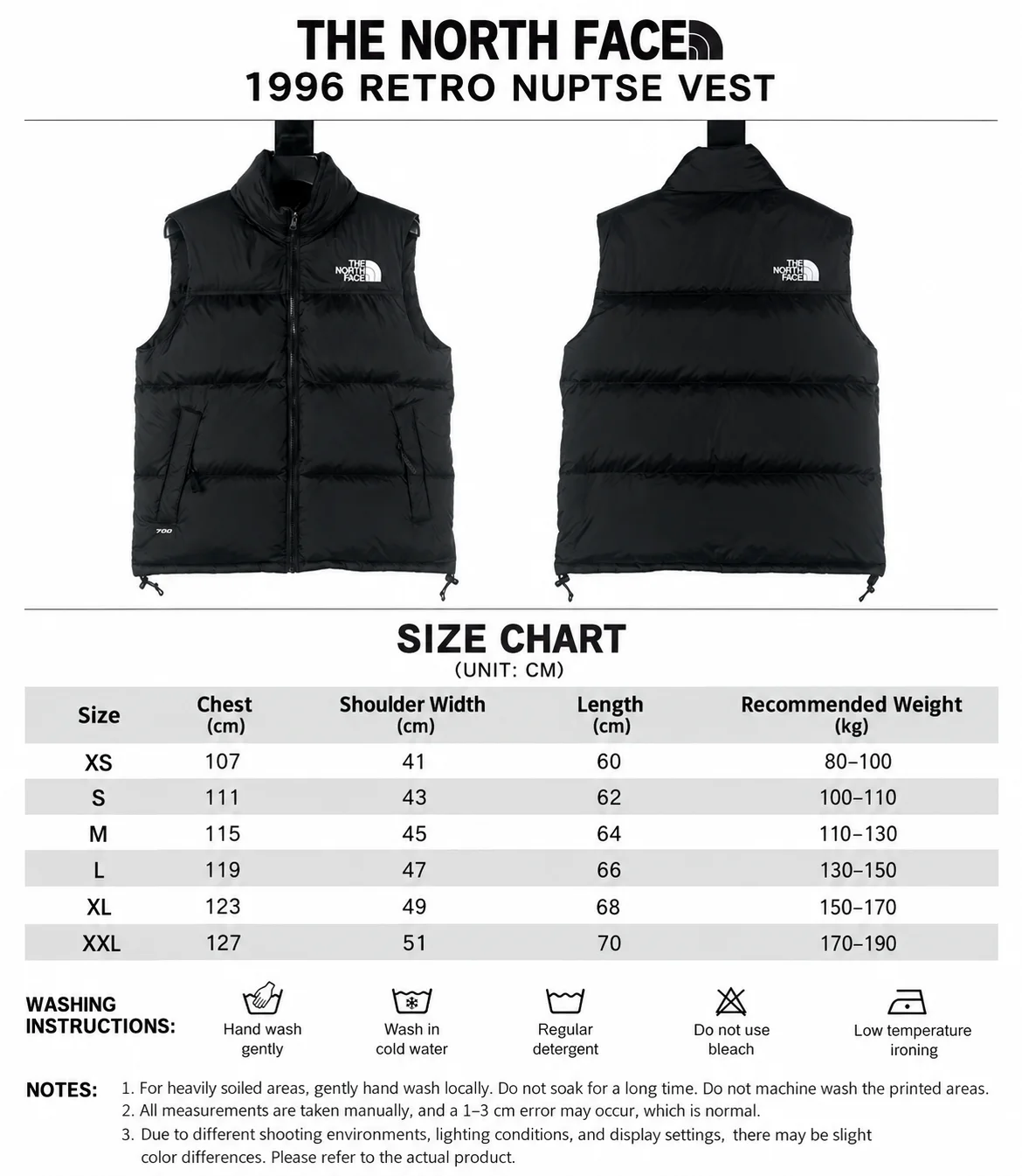 The North Face 1996 Retro Nuptse Vest (Black)