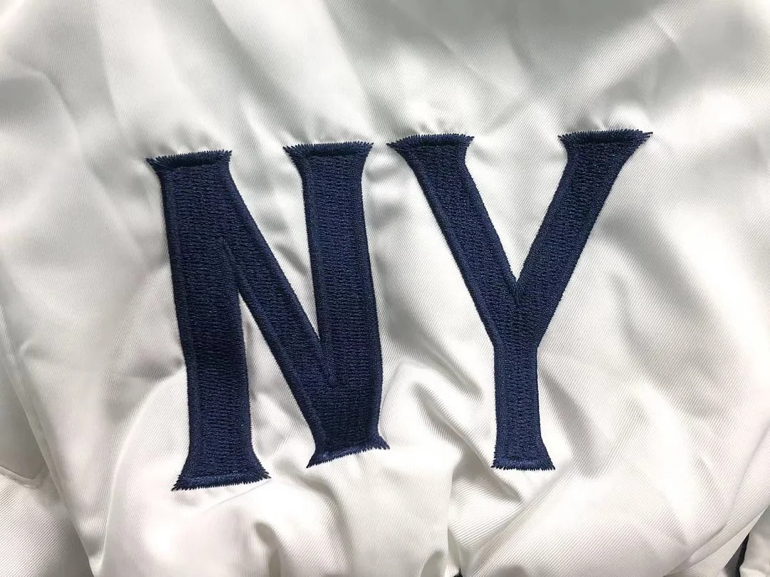 Aimé Leon Dore Reversible Varsity Jacket (also referred to as the Reversible Satin Jacket) – Off-White / White (10)