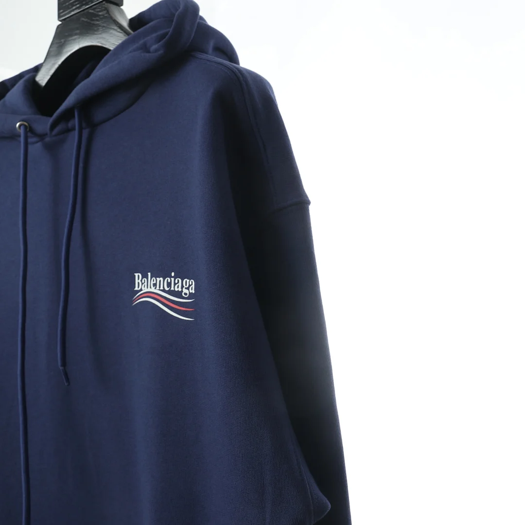 Balenciaga Political Campaign Hoodie – Navy / Pacific Blue (6)