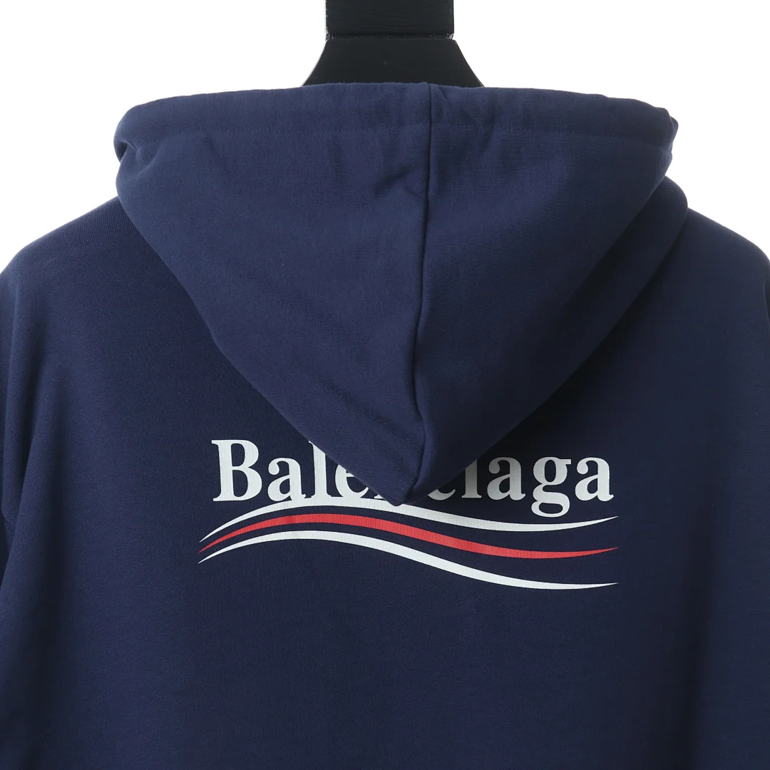 Balenciaga Political Campaign Hoodie – Navy / Pacific Blue (9)