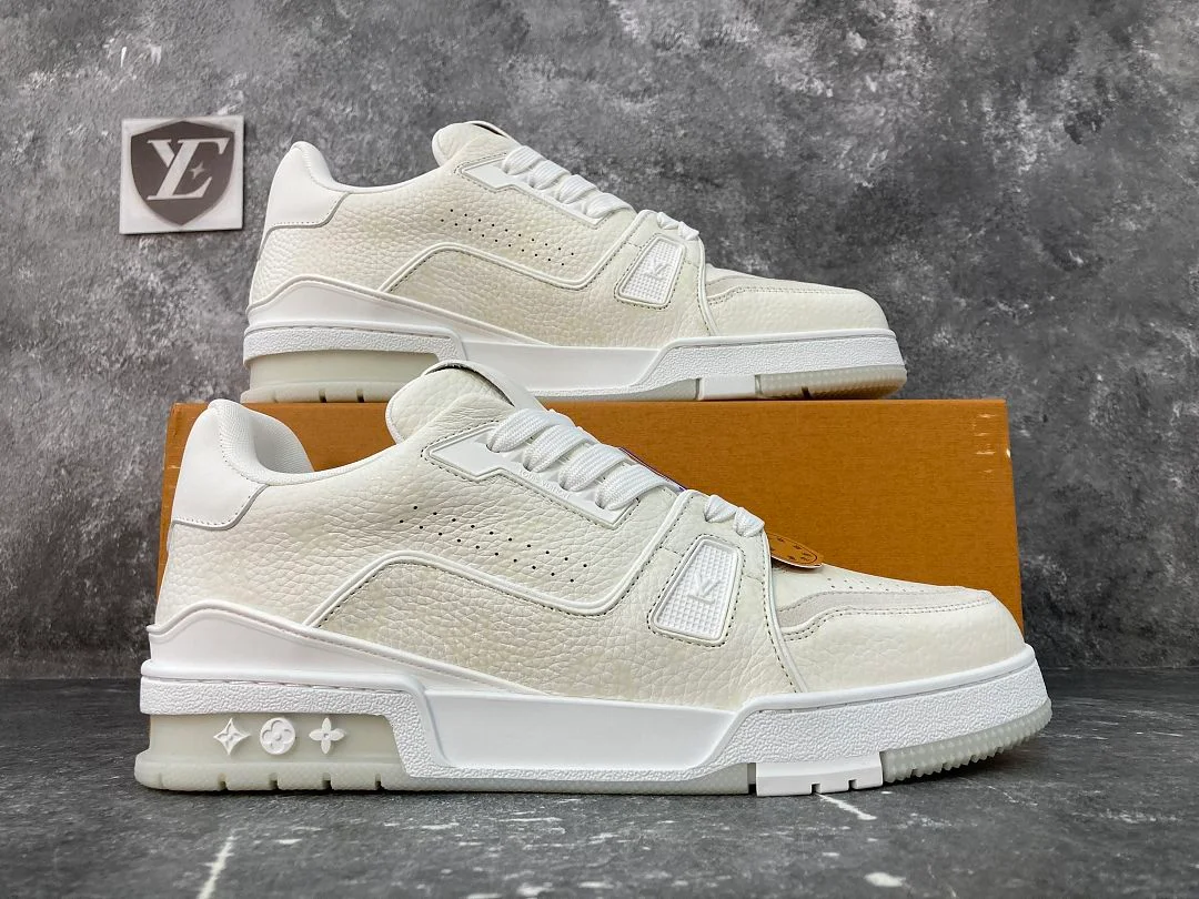 Baskets Louis Vuitton 1 LV Trainer 1 - White Monochrome