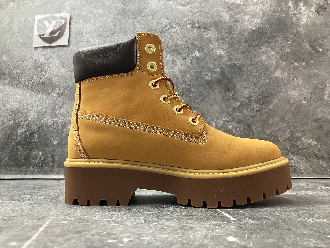 Timberland Stone Street 6-Inch Waterproof Boot (Version plateforme réinterprétant la bottine classique 6 pouces), coloris Wheat Nubuck, vue 6