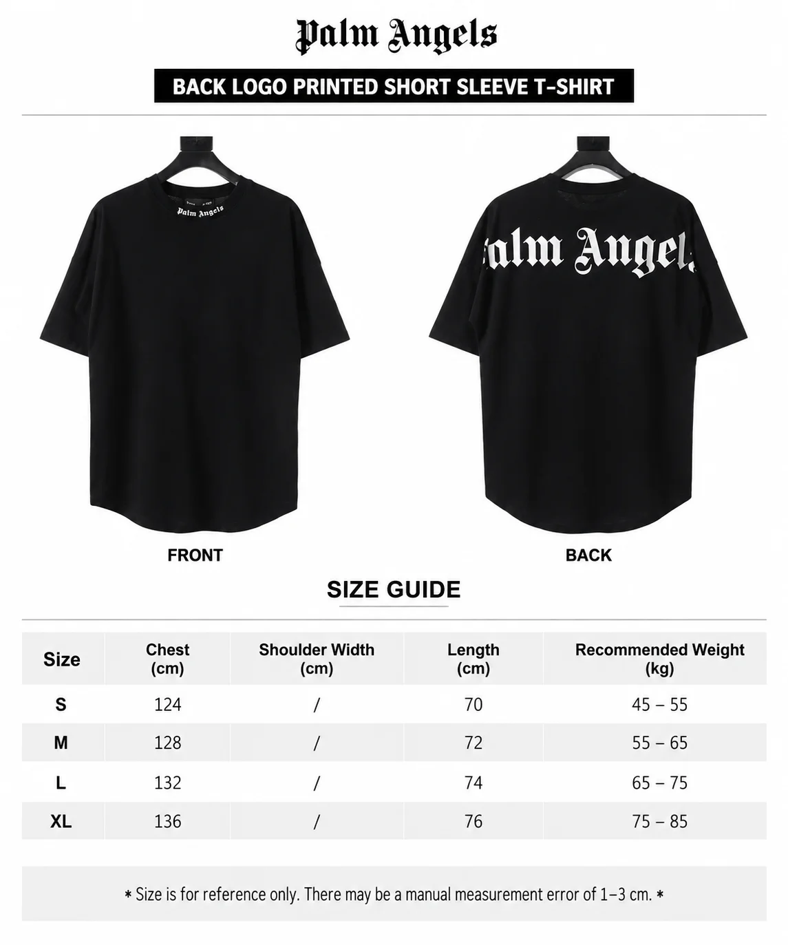 Palm Angels - Logo classique sur le t-shirt, coloris Black, vue 17
