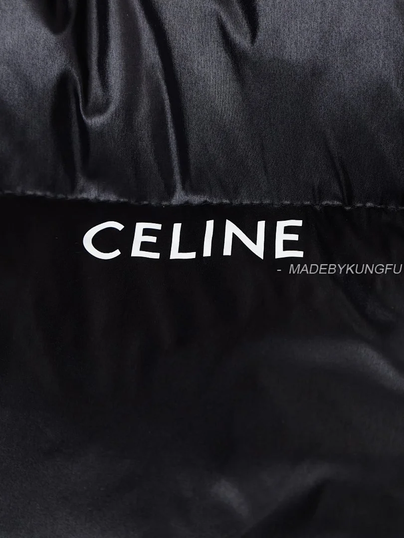 CELINE (by Hedi Slimane) Puffer Jacket in Light Nylon – Black (7)